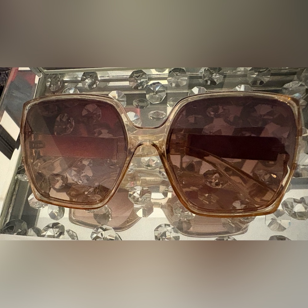 Guess GO 00031 Brown Gold Women's Oversized Sunglasses